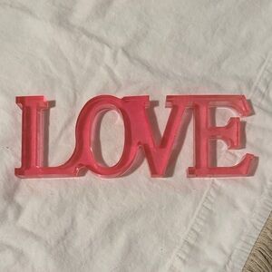 Pink Acrylic LOVE Sign